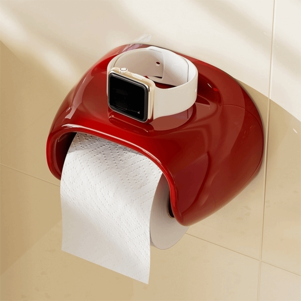 Royelle Self Adhesive Toilet Paper Holder With Phone Storage Shelf