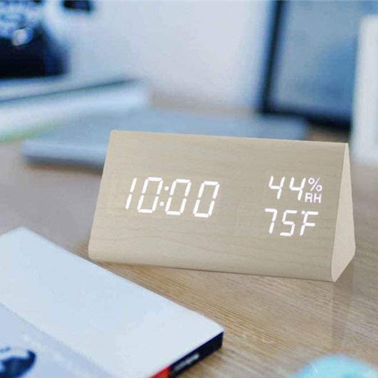Sovere Smart Voice-Controlled Digital Alarm Clock with LED Display and Adjustable Brightness