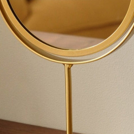 Royelle 360 Degree Rotating Oval Makeup Vanity Mirror with Metal Desktop Stand