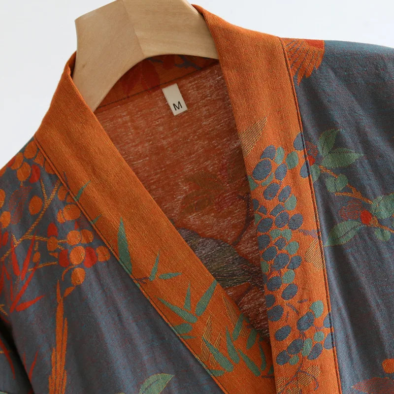 Royeva Lightweight Waffle Bathrobe-Retro Quick Dry Spa Lounge Robe