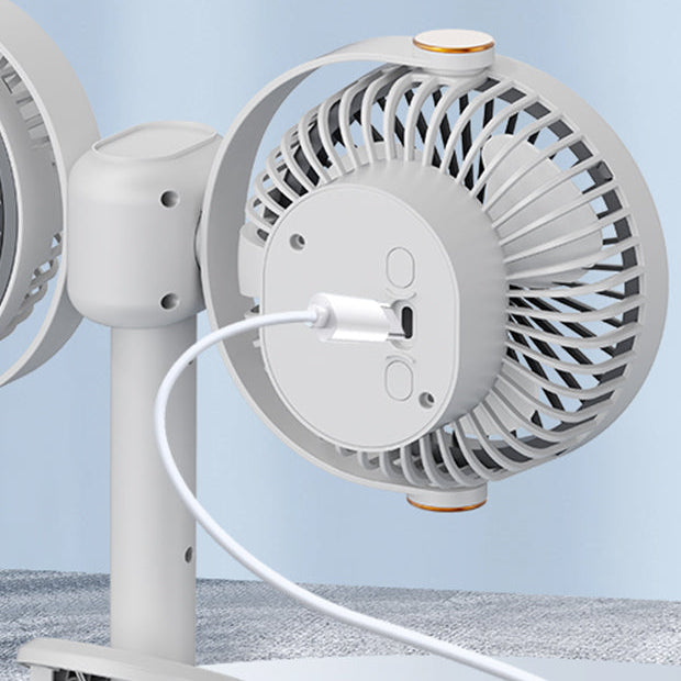 Royeva Dual Head Portable USB Desk Fan-Wall Mounted Circulation Fan
