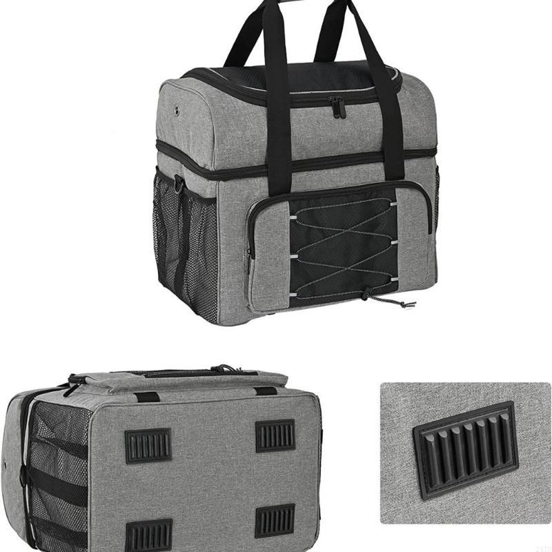 Novara Insulated Bowling Ball Tote Bag With Zippered Pockets