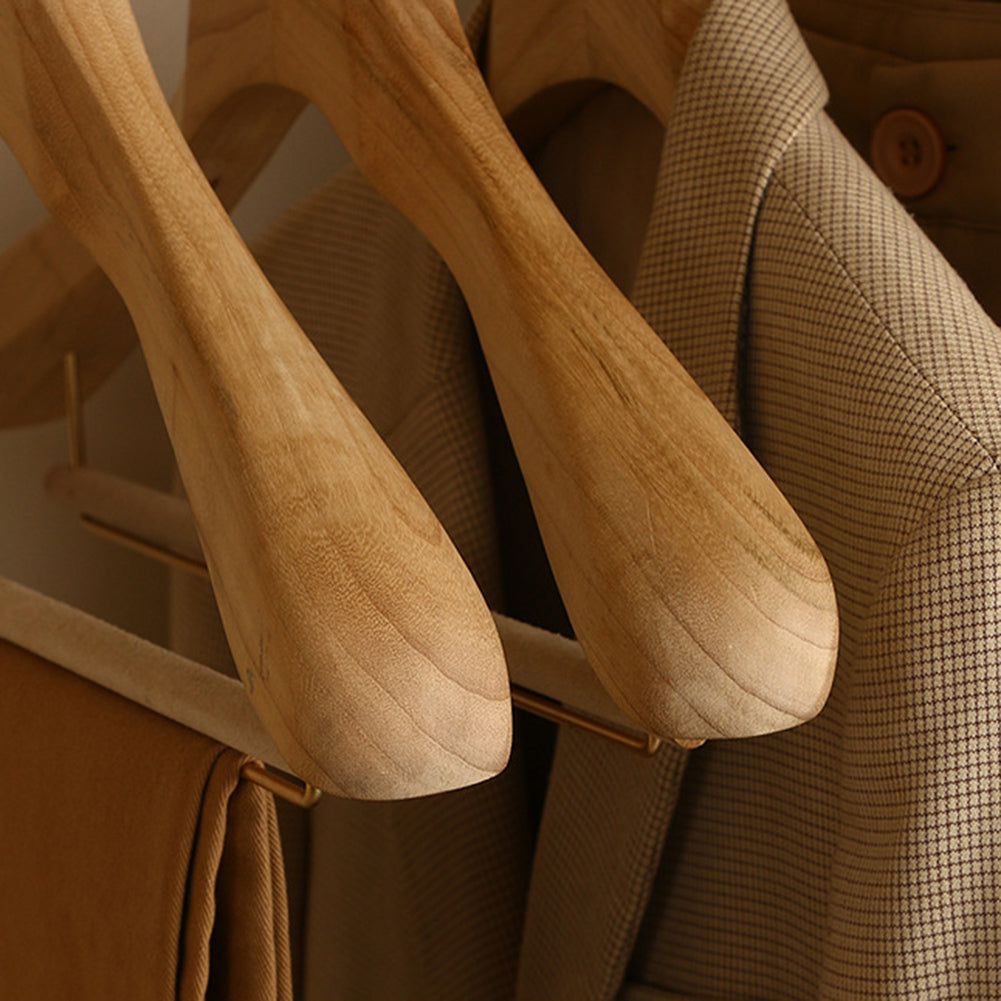 Royora Cedar Wood Hangers with Adjustable Clips for Skirts & Trousers