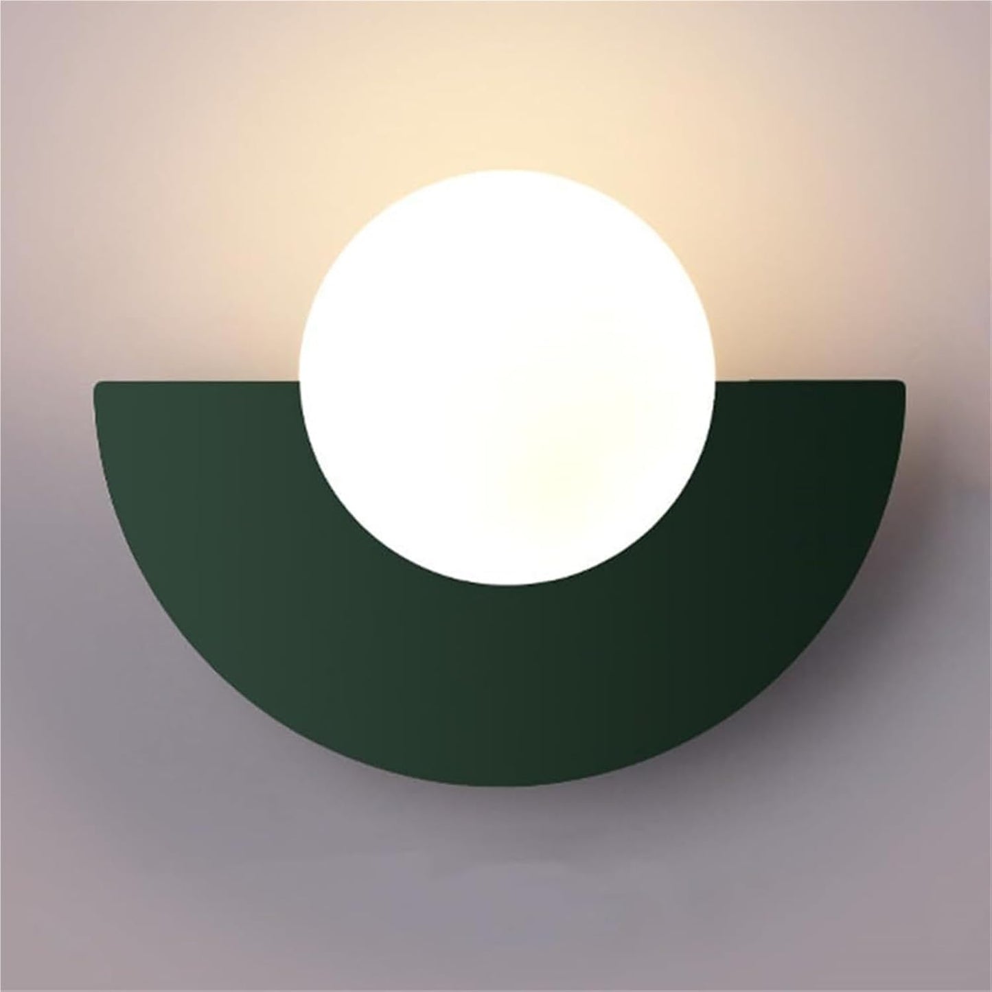 Sovere Modern Glass Globe Wall Sconce, Semi-Circle Design for Ambient Lighting