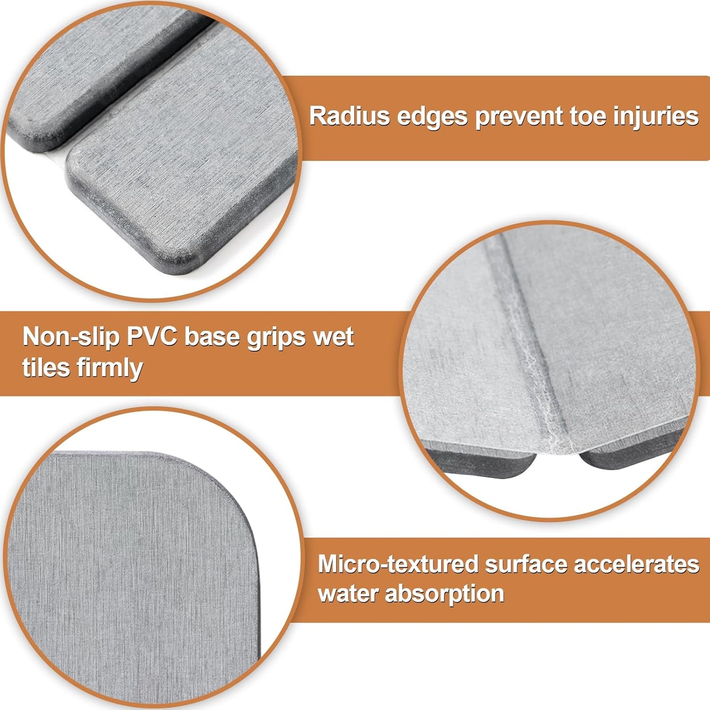 Royora Foldable Stone Dish Drying Mat - Fast Absorbent Kitchen Countertop Mat
