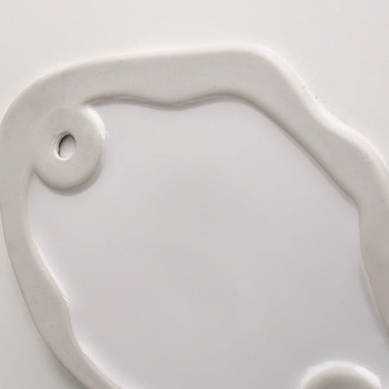 Eloria Chrome Plated Ceramic Melange Dish for Trinkets and Snacks