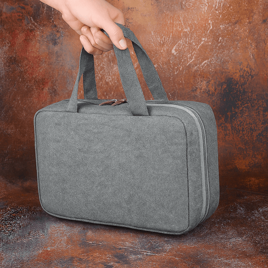 CosmoNest | Makeup Organizer with 360° Rotating Hook | Travel-Friendly Cosmetic Storage for Effortless Packing 1