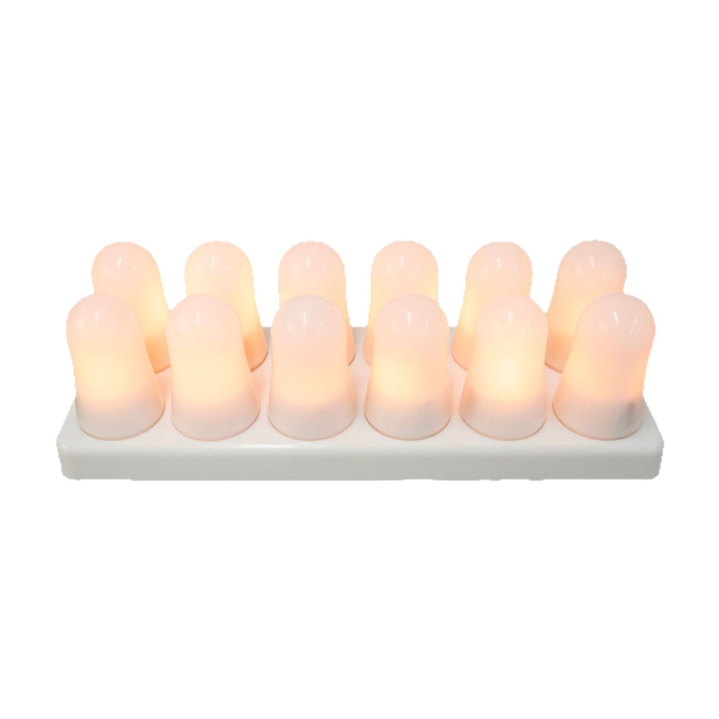 Royeva Rechargeable LED Tea Lights- 12-Pack Flameless Flickering Candles