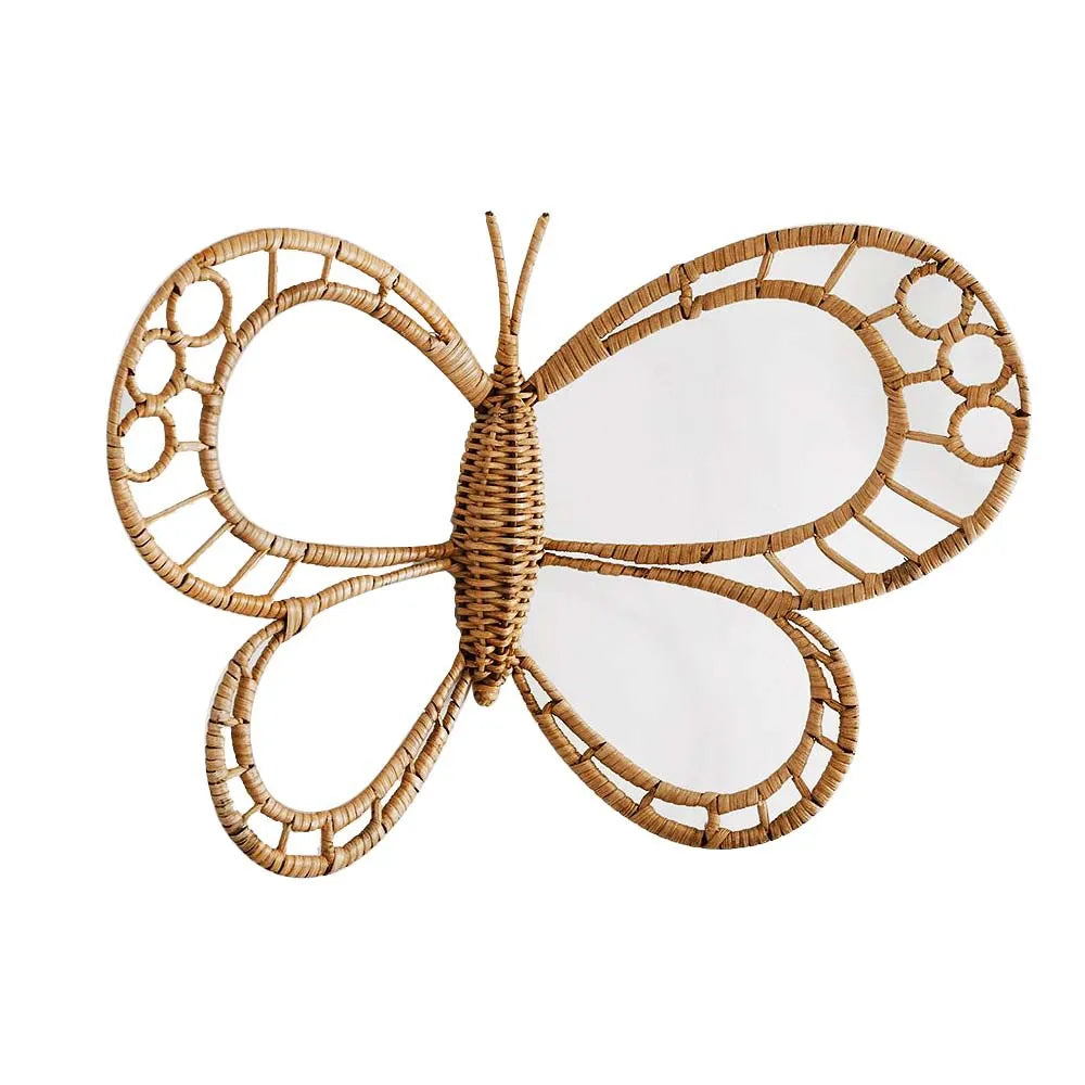 Nordic Natural Rattan Hand-Woven Butterfly Wall Ornament | Boho Home Decor 5