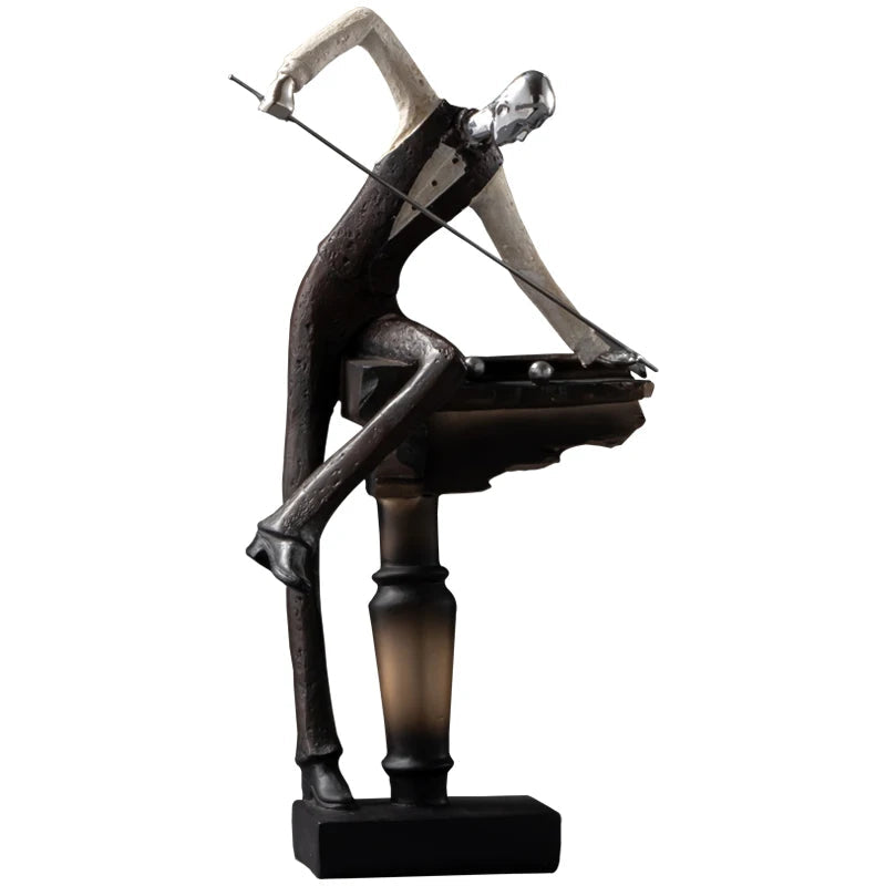 Nordic Snooker Billiards Resin Statue Sculpture Home Bar Décor 5