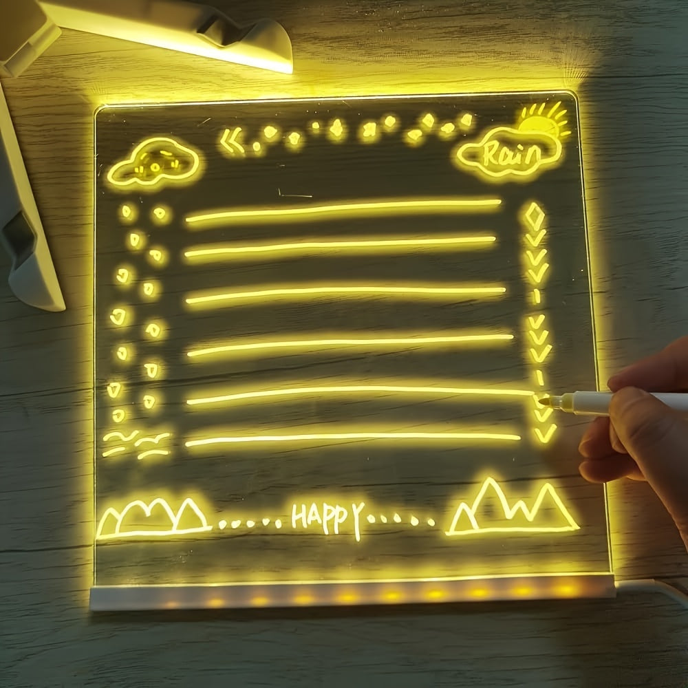 RoyaleGlow USB LED Note Board with 12 Color Pens - Glow Message Board for Office & Home 8