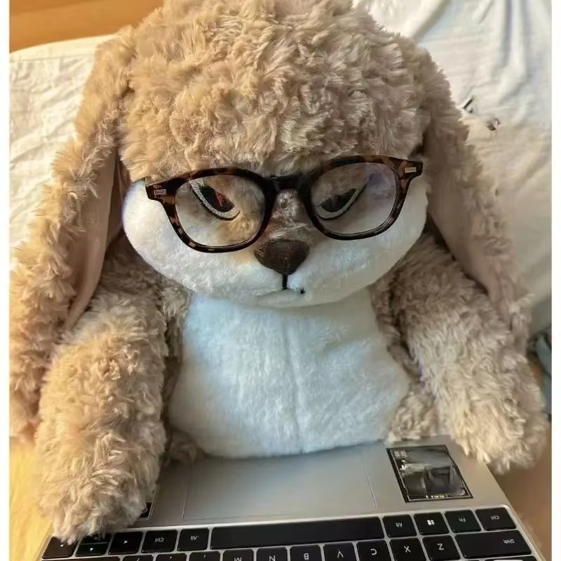 Royallure Angry Rabbit Plush Toy - Oversized Kawaii Stuffed Animal for Gifts 6
