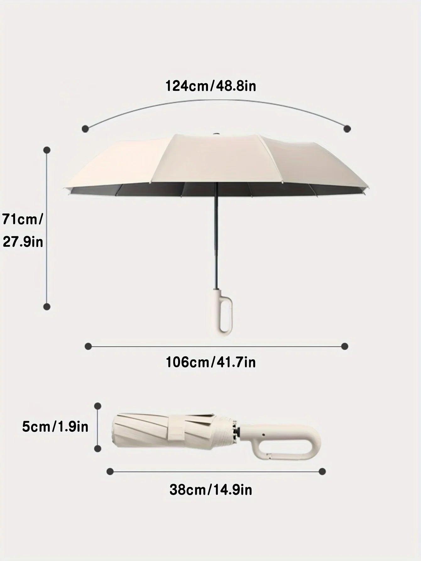 Royallure Compact Waterproof Umbrella with UV Protection and Reinforced Frame 7