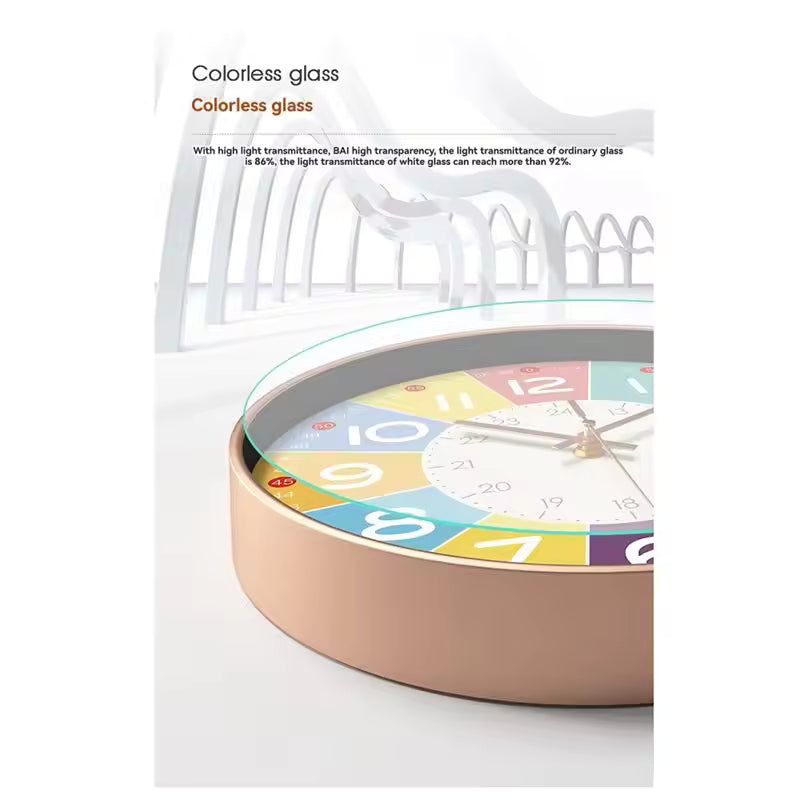 Sovere Colorful Educational Wall Clock for Kids with Silent Mechanism and Engaging Design