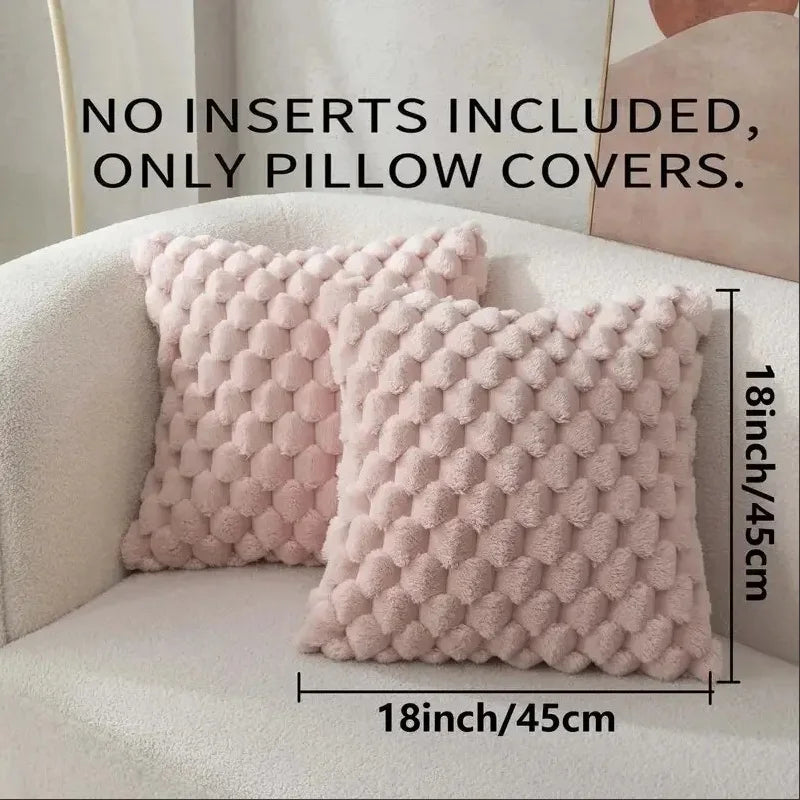 Sovere 3D Textured Cotton Blend Cushion Cover for Sofa and Bed with Hidden Zip Closure
