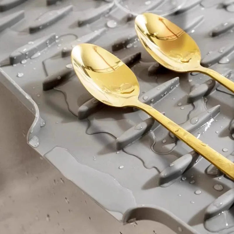 Sovere Silicone Dish Drying Mat - Multi-Function Heat Resistant Countertop Protection