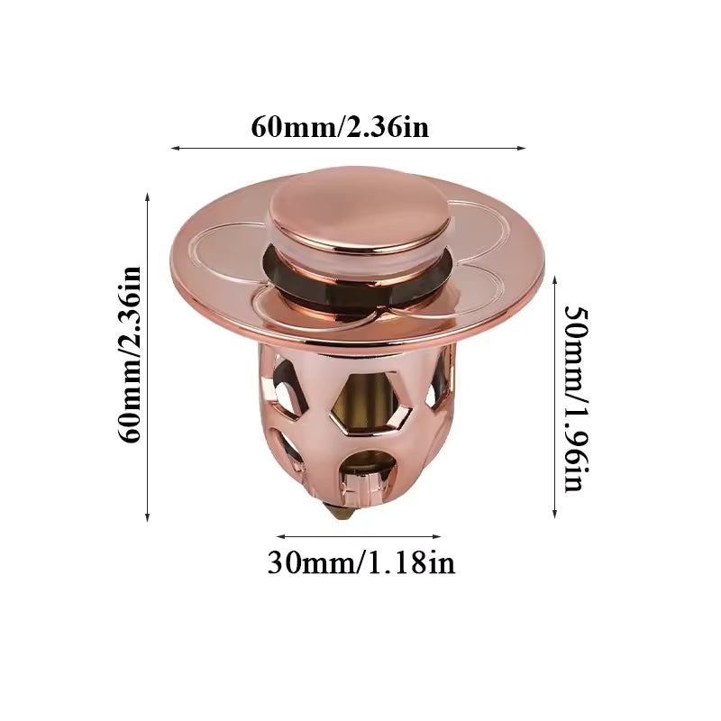 Sovere Universal Sink Stopper with Anti-Clog Basket for Easy Drain Maintenance