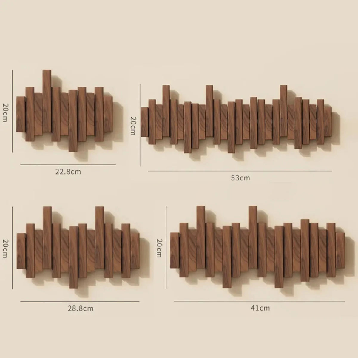 Sovere Stylish Wall Mounted Coat Rack with Foldable Hooks in Walnut and Beech Wood 2