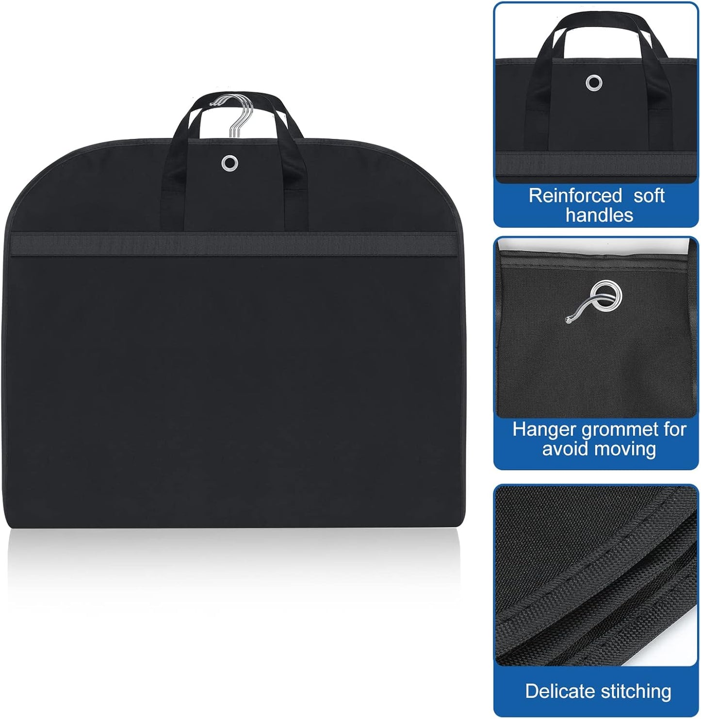 Sovere Waterproof Oxford Garment Bag for Suits and Dresses with Gusset and Pockets 5