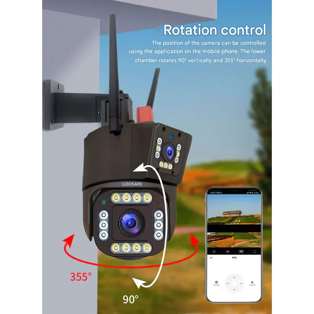 Sovere Wireless 4K Security Camera with Dual Lens, Solar Panel, Night Vision 8