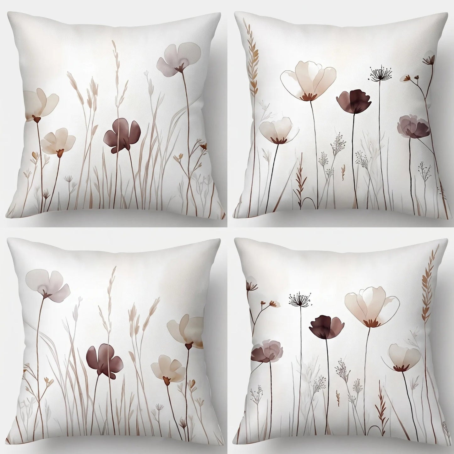 Square Botanical Floral Cushion Covers - Bloomero 0