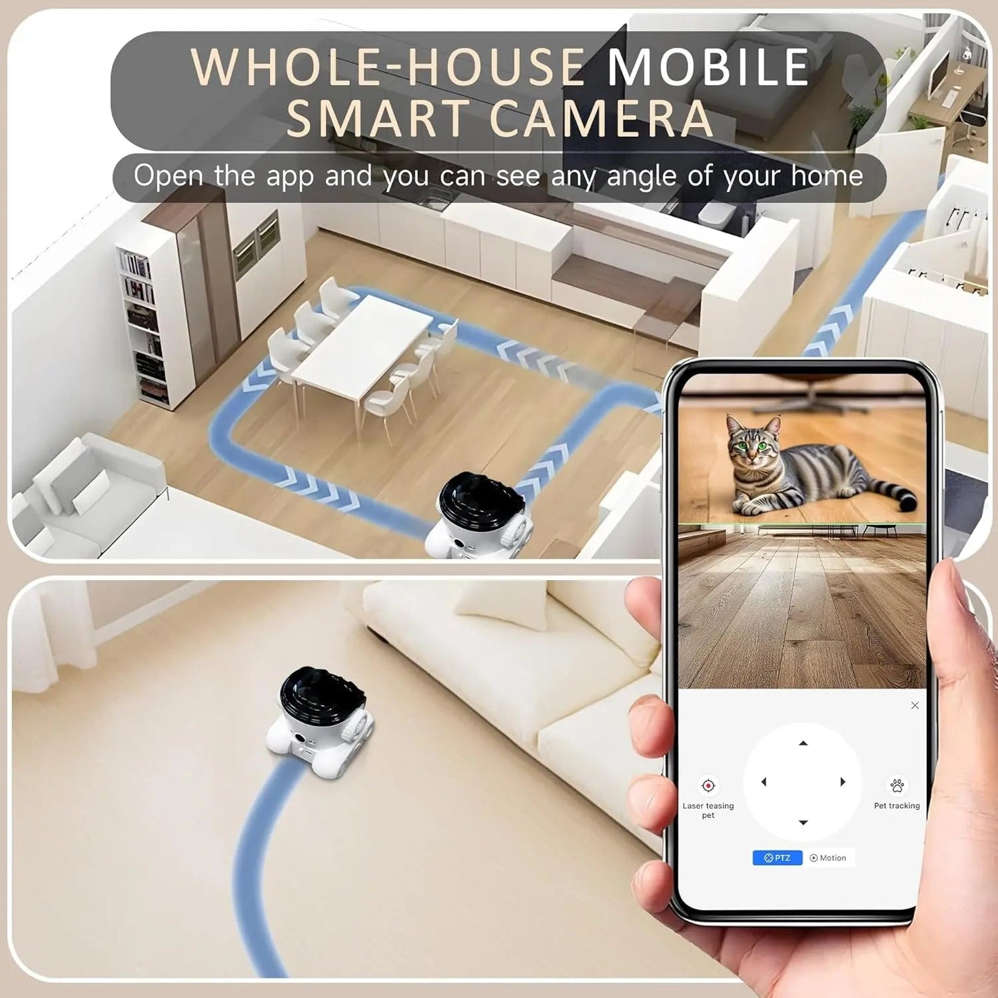 1080P Pet Camera | Two-Way Audio | Colour Night Vision 32ft | Motion Alerts | 32GB SD Card Included 5