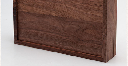 Royora Natural Wood Jewelry Box with Textured Glass Lid, Velvet Lined Storage & Compartments