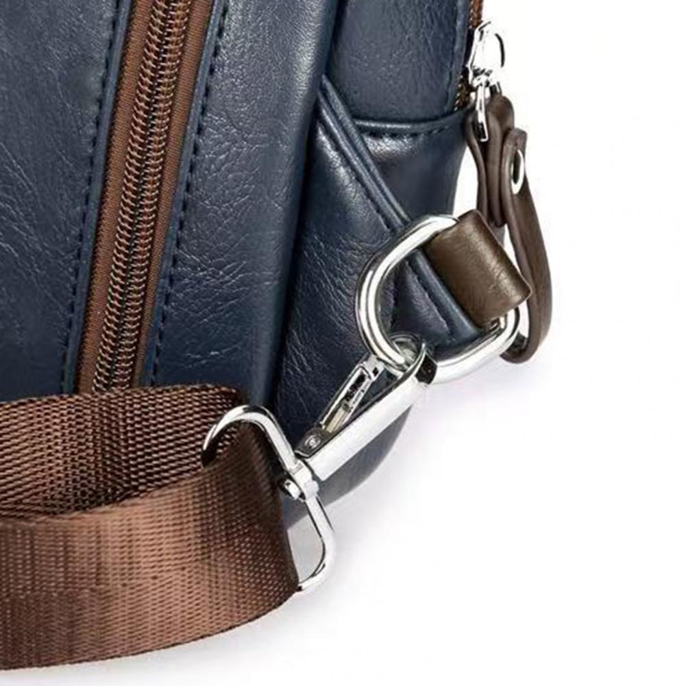 Royeva Men Anti Theft Leather Crossbody Bag-Casual Sling Backpack