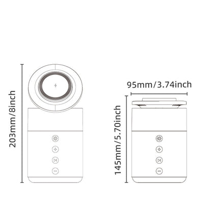 Royora 5 in 1 Magnetic Wireless Charging Station with Bluetooth Speaker and Night Light