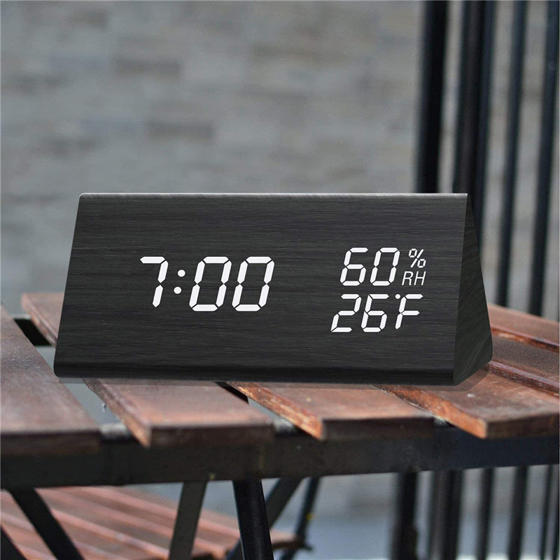 Sovere Smart Voice-Controlled Digital Alarm Clock with LED Display and Adjustable Brightness