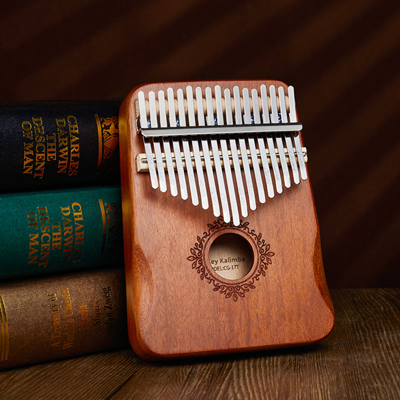 Royelle 17 Key Mahogany Wood Kalimba Thumb Piano-Beginner Finger Instrument