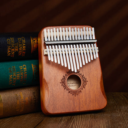 Royelle 17 Key Mahogany Wood Kalimba Thumb Piano-Beginner Finger Instrument