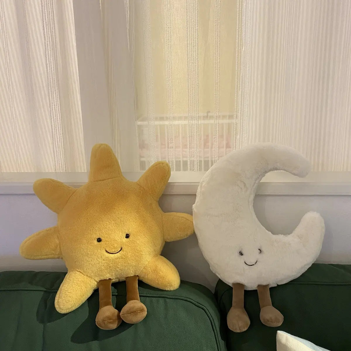 Novara Celestial Plush Pillow - Soft Velvet Stuffed Cushion for Nursery & Home Decor