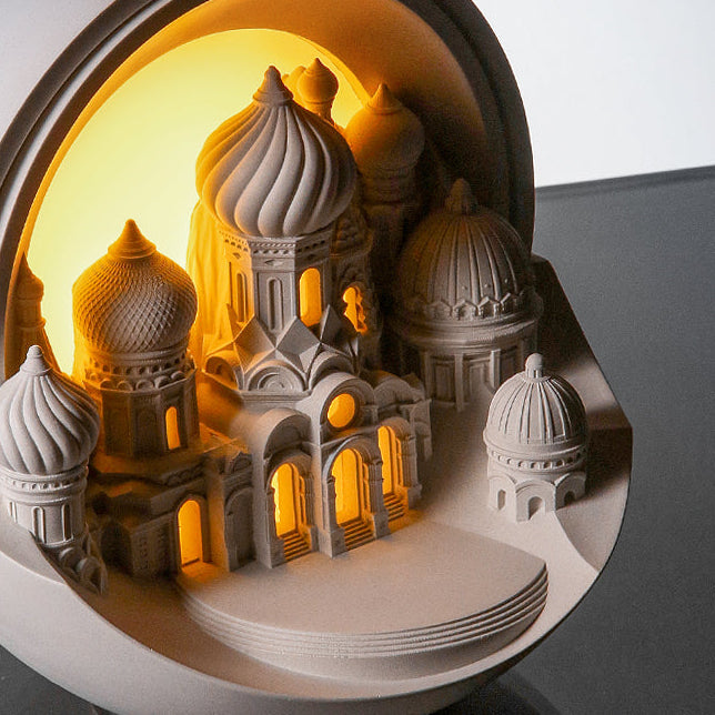 Royeva Illuminated Castle Diffuser Lamp-Rechargeable LED Light & Essential Oil Aroma Diffuser