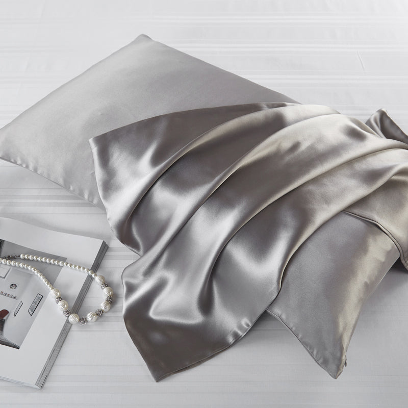 Royora 22 Momme Mulberry Silk Pillowcase-Satin Finish Pillow Cover