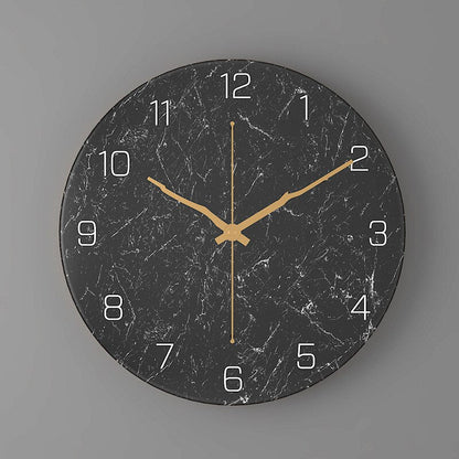 11.81-Inch Decorative Wall Clock with Marble Design and Silent Quartz Mechanism 5