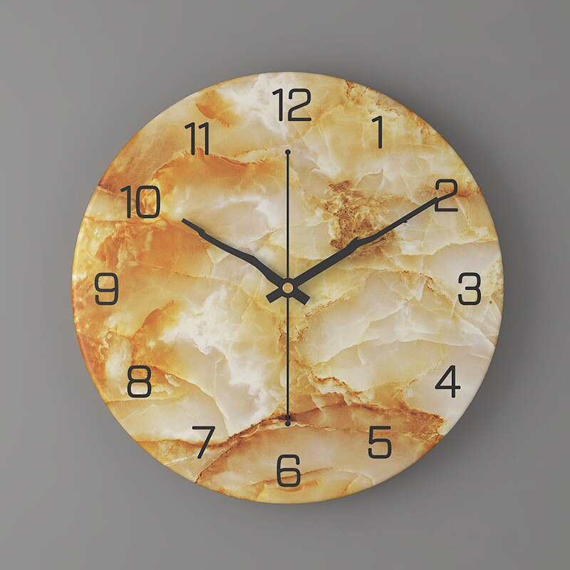 11.81-Inch Decorative Wall Clock with Marble Design and Silent Quartz Mechanism 6