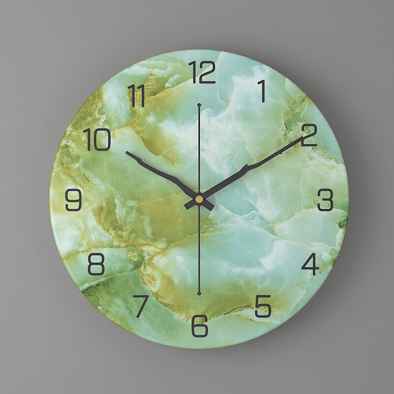 11.81-Inch Decorative Wall Clock with Marble Design and Silent Quartz Mechanism 8