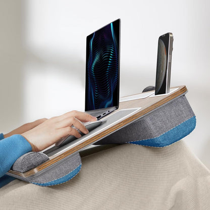 Royeva Portable Wooden Laptop Desk-Bed Tray With Mouse Pad And Wrist Rest