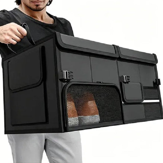 Royeva 60L Foldable Car Trunk Organizer-Waterproof Large Capacity Storage Bag Black