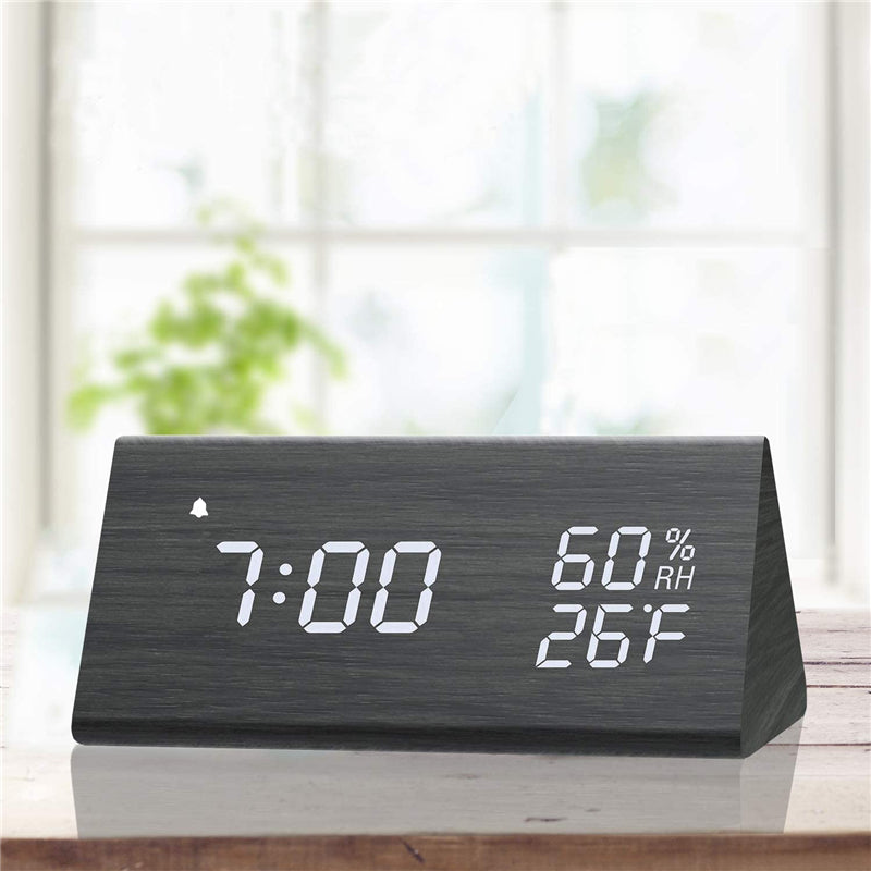 Sovere Smart Voice-Controlled Digital Alarm Clock with LED Display and Adjustable Brightness