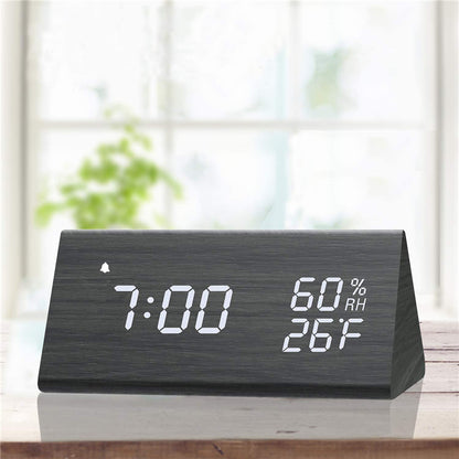 Sovere Smart Voice-Controlled Digital Alarm Clock with LED Display and Adjustable Brightness