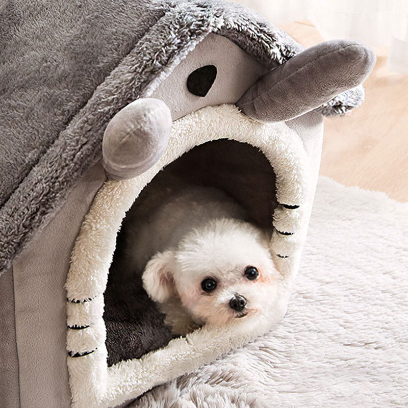 Novara Cozy Dog & Cat House Bed-Soft, Warm Pet Cave for Small Animals