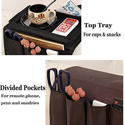 Royelle Sofa Armrest Organizer And Remote Holder-Couch Caddy