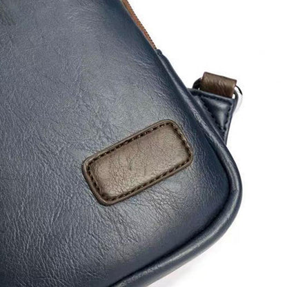 Royeva Men Anti Theft Leather Crossbody Bag-Casual Sling Backpack
