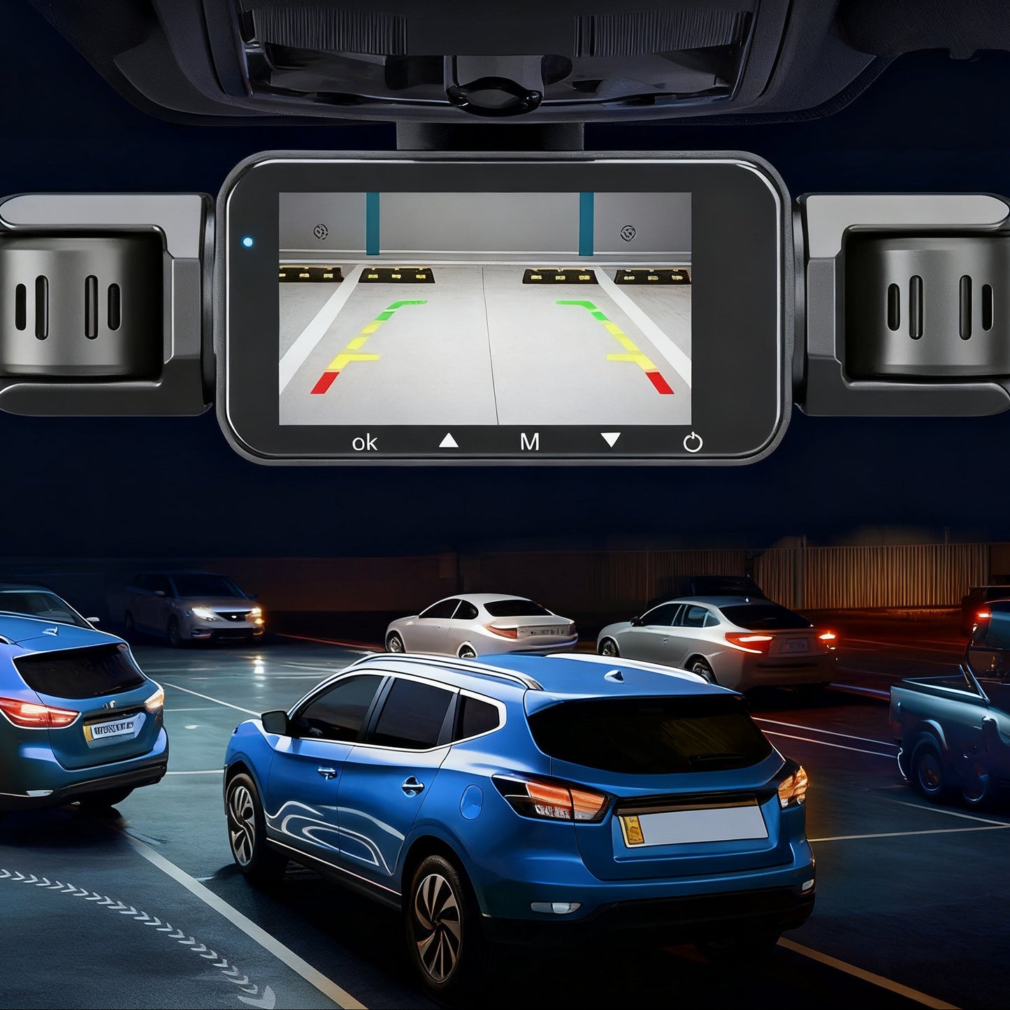 Novara 4K Quad-Camera Dash Cam System with WiFi - Night Vision & 32GB Storage Support