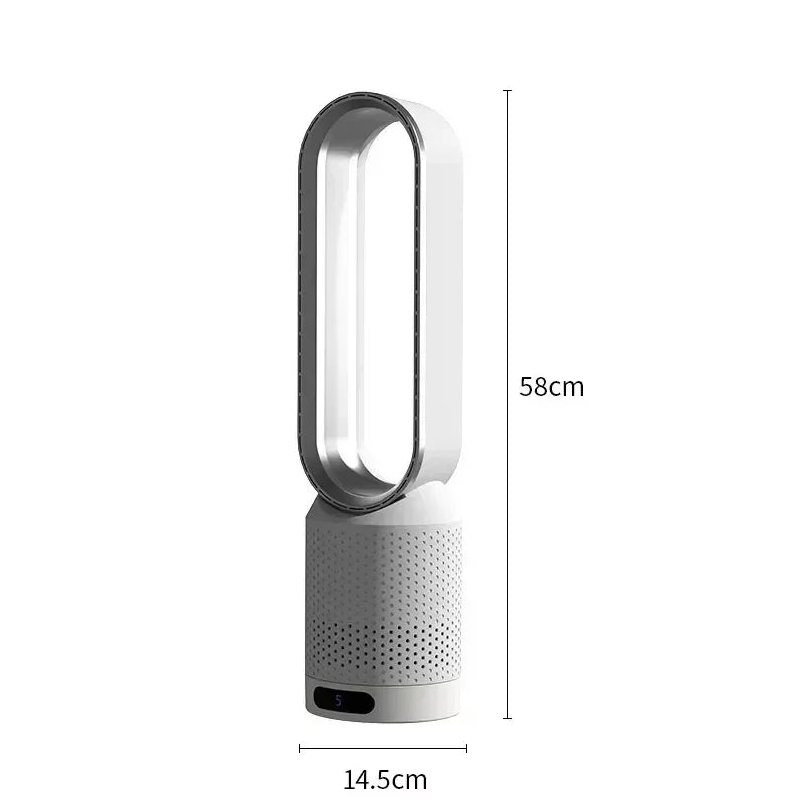 Royeva Bladeless Tower Fan And Air Purifier With UV Ionisation White