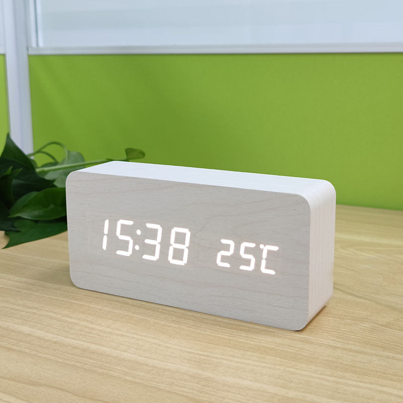 Sovere Smart Voice-Controlled Digital Alarm Clock with LED Display and Adjustable Brightness