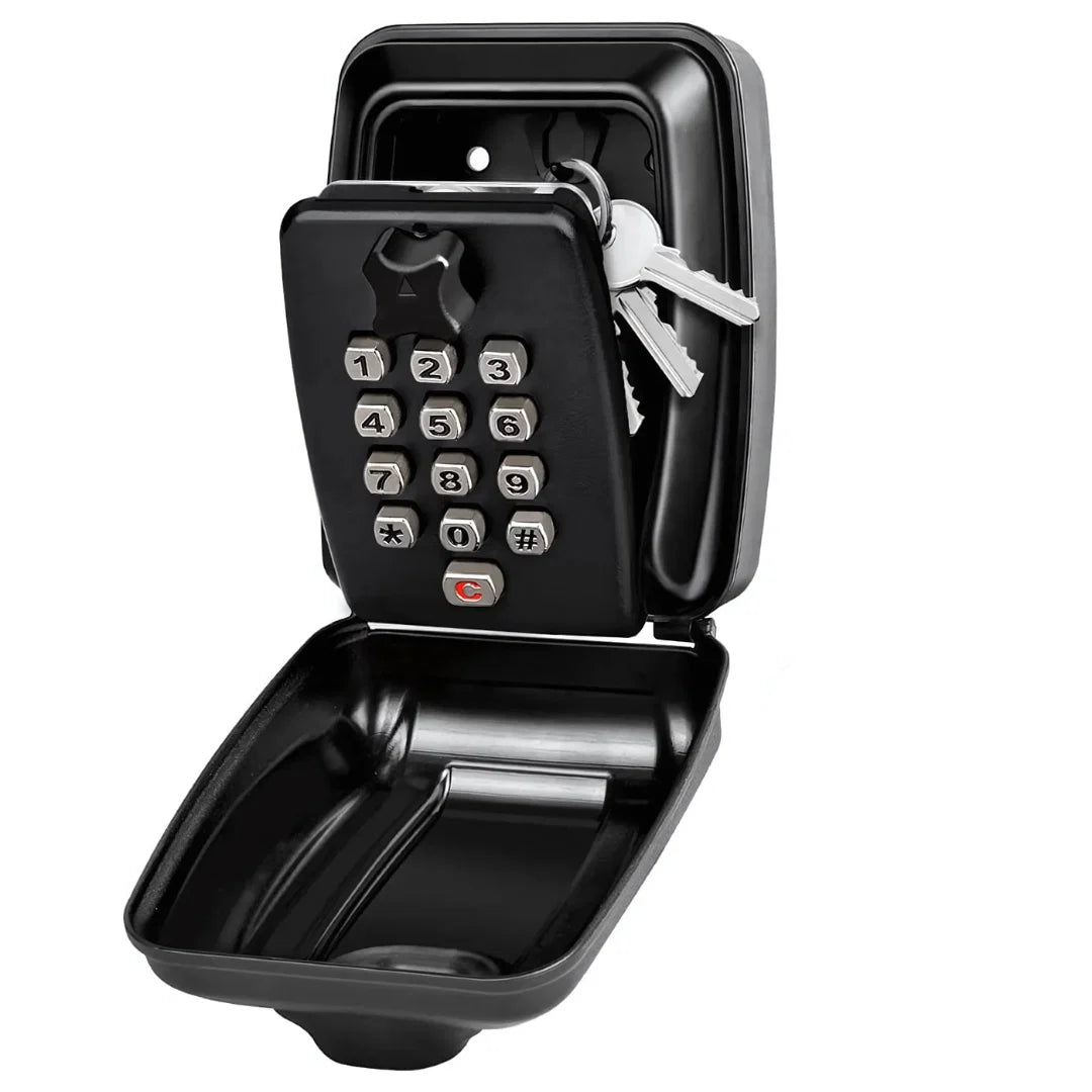Eloria Wall Mount Key Safe Box with Code Lock - Weatherproof Outdoor Key Storage