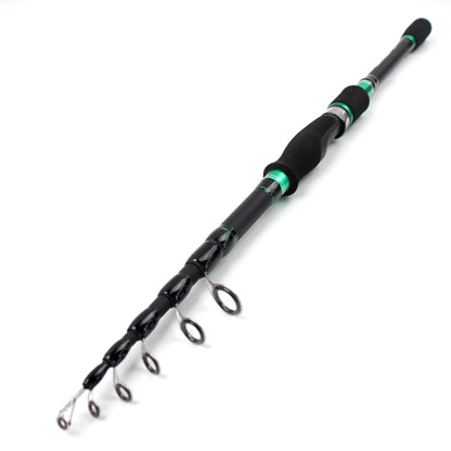 Novara Portable Carbon Fiber Baitcasting Fishing Rod And Reel Combo
